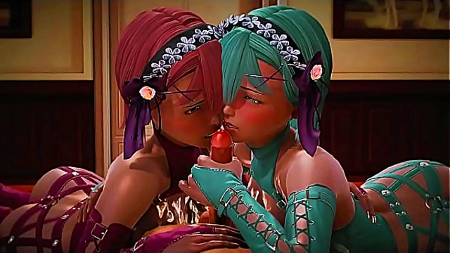 3d hentai anime cartoon red bule teen girls gets fuck