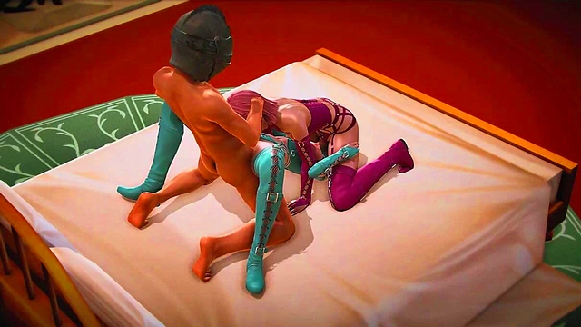 3d hentai anime cartoon red bule teen girls gets fuck