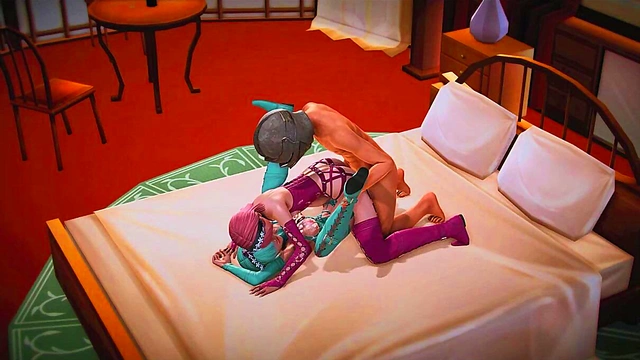 3d hentai anime cartoon red bule teen girls gets fuck