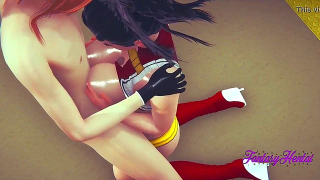 Boku No Hero Hentai 3D - Momo Sex in a Train blowjob and fucked - Japanese manga anime