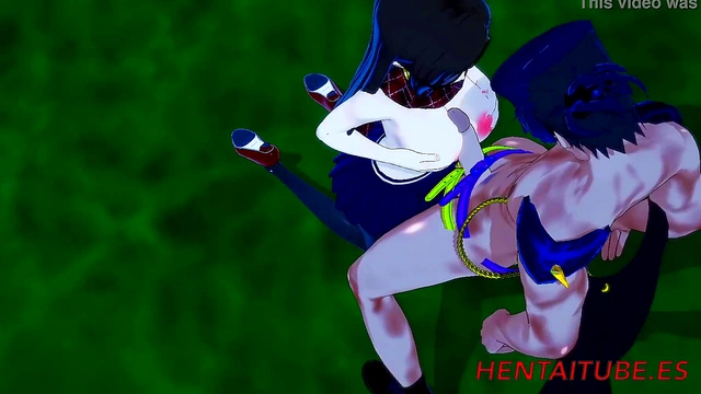 Jo Jo Hentai 3D - Lisa x Jotaro Boobjob'Cowgirl Fuck with creampie in her pussy - Hard