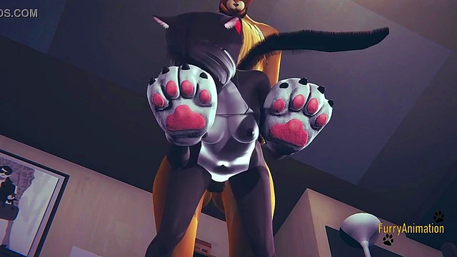 Furry Hentai 3D - Fox fucks cat and fills her pussy - Anime Manga Japanese Yiff Cartoon