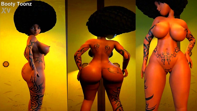 Brand new thick 3d big booty big titty ebony ass anime waifu