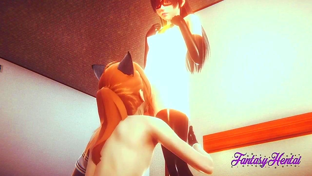 Incredibles Hentai 3D - Violet blowjob and fucked with creampie in her pussy - Cartoon