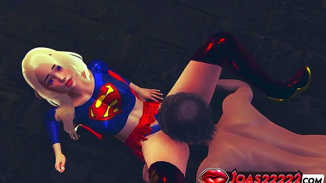 Superwoman Seduced in Park - Passionate Kissing to Pussy Licking - Anal Vibrator Makes