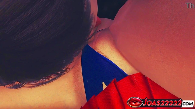 Superwoman Seduced in Park - Passionate Kissing to Pussy Licking - Anal Vibrator Makes
