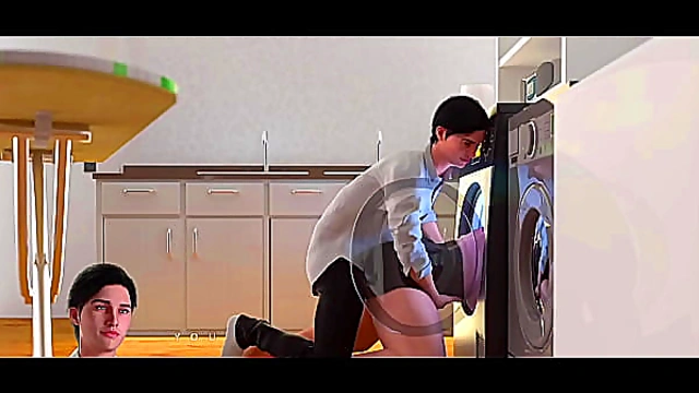 My Stepmom got Stuck In The Washing Machine - 3D Hentai Animated Porn - Apocalust