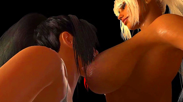 Sexy Brunette Girl Suck MILF Tits