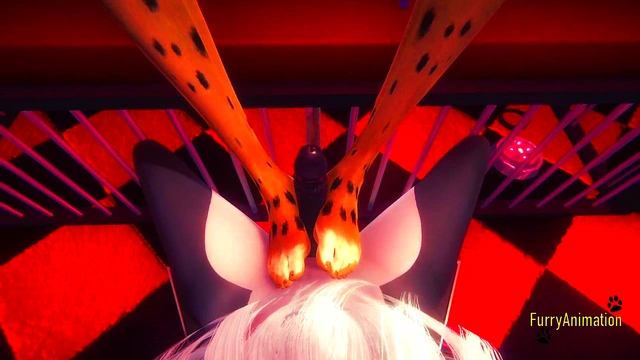 Furry Yiff Hentai POV Blowjob and Fucked Cat x Leopard - 3D Manga anime cartoon japanese