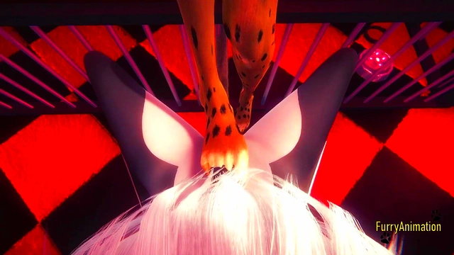 Furry Yiff Hentai POV Blowjob and Fucked Cat x Leopard - 3D Manga anime cartoon japanese