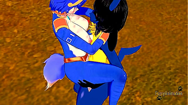 Star Fox Pokemon Star Fox Pokemon Furry Hentai 3D Yiff- Krystal x Lucario Boobjob & Fucked with creampie in his pussy and cums in her boobs - Japanese Cartoon Manga anime porn