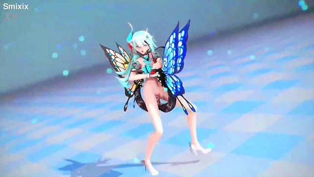 Honkai Impact 3rd Rozaliya Hentai Insect Sex Dance Pink Cat MMD 3D Blue Hair (CLIP)