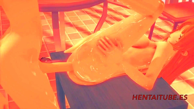 Art Online Hentai 3D - Kirito Fucks Asuna on a Table - Animation Porn