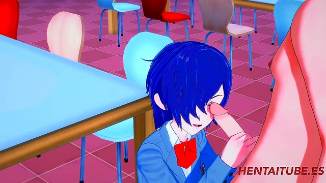 Tokyo Ghoul - Touka Kirishima Handjob'Blowjob and Fucked in a Table - Hentai 3D