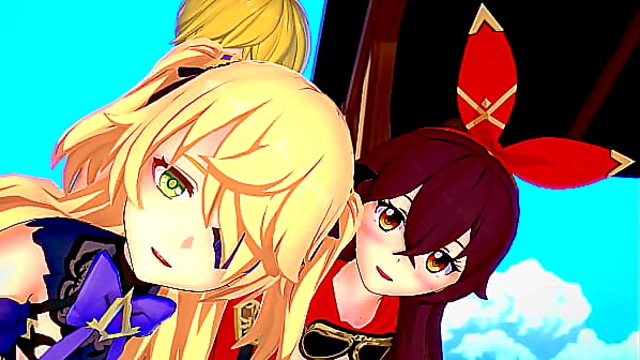 Genshin Impact - Two Archer Girls [3D Hentai'4K'60FPS'Uncensored]
