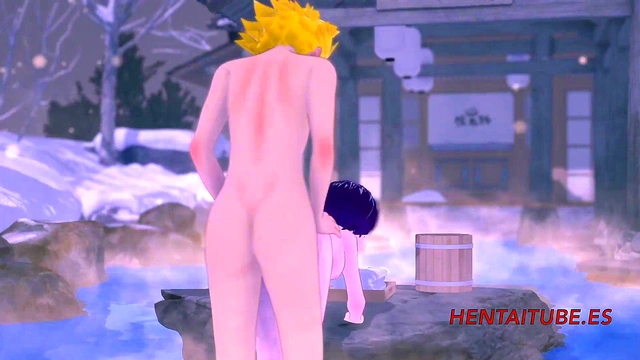 Boku No Hero Hentai - Denki Fucks Jiro in a Hot Spring - My Hero Academia Porn Video 3D