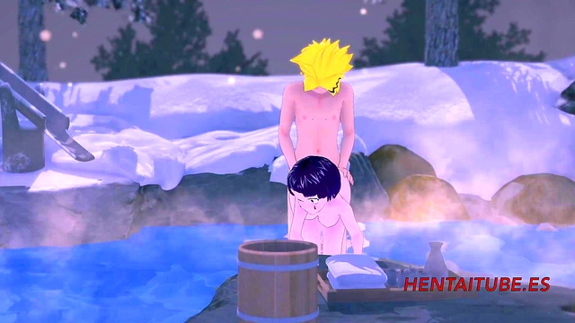 Boku No Hero Hentai - Denki Fucks Jiro in a Hot Spring - My Hero Academia Porn Video 3D