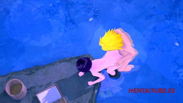 Boku No Hero Hentai - Denki Fucks Jiro in a Hot Spring - My Hero Academia Porn Video 3D