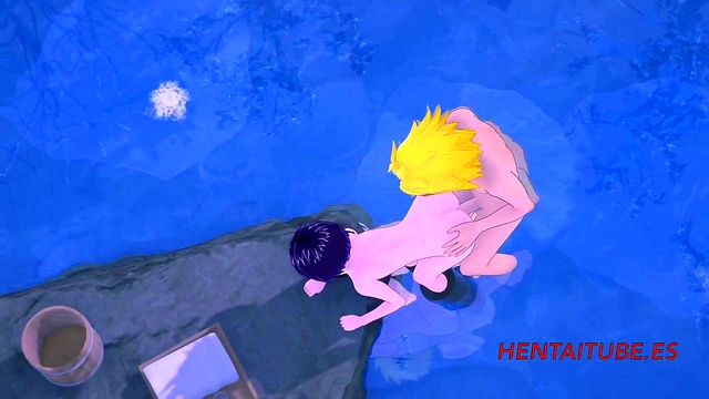 Boku No Hero Hentai - Denki Fucks Jiro in a Hot Spring - My Hero Academia Porn Video 3D