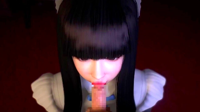 Cute maid blow small dick - Hentai 3d 94
