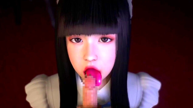Cute maid blow small dick - Hentai 3d 94