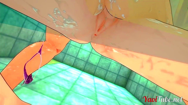 Campbuddy Yaoi Hentai 3D - Yuri Futanari Fucks Yoichi in the bathtube - Anal creampie