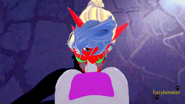 Pokemon Hentai Furry Yiff 3D - POV Blaziken x Mewtwo blowjob and fucked