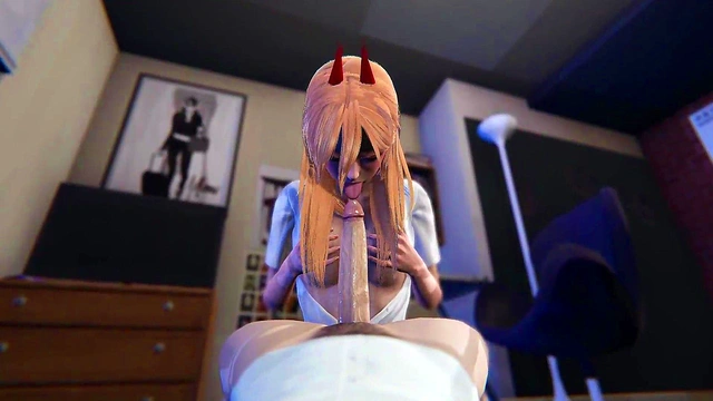 Power fucks Denji l Anime Chainsaw Man l 3d animation Hentai