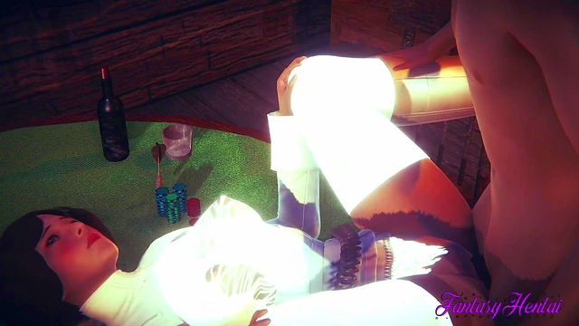 Star Wars Hentai 3D - Leia fingering and fucked with creampie in her pussy