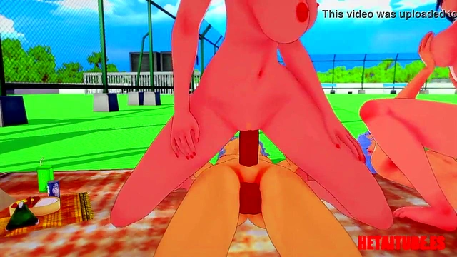 Boku No Hero Hentai 3D - Bakugou x Uraraka Todoroki x Momo Orgy in the roof'Fucking her