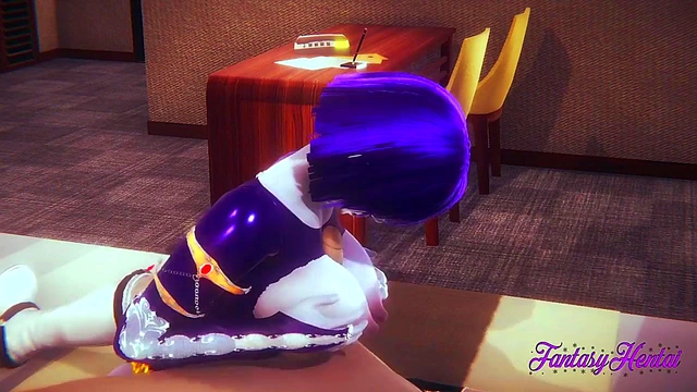 3D Hentai - Raven boobjob and fingering - Japanese manga anime porn