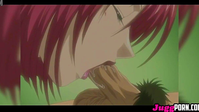 When he finds the MILF naked and with a toy in her wet pussy his cock gets hard and he