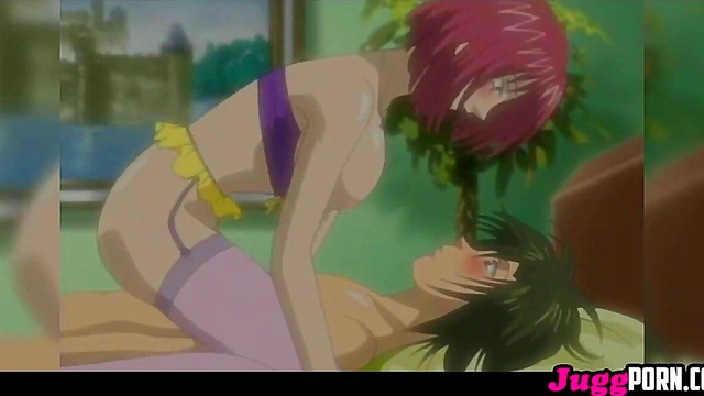 When he finds the MILF naked and with a toy in her wet pussy his cock gets hard and he