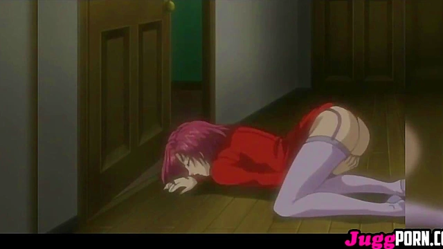 When he finds the MILF naked and with a toy in her wet pussy his cock gets hard and he