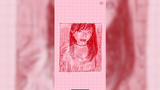 Drawing Beautiful Asian MILF with Hachura at Sketchbook i OS