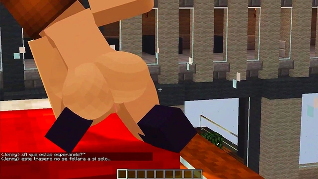 Fucking MILF's juicy pussy / Minecraft Jenny mod