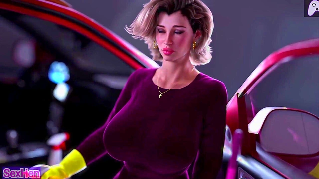 I help the Milf out of the car but suddenly her leggings tear and I stick my penis in her