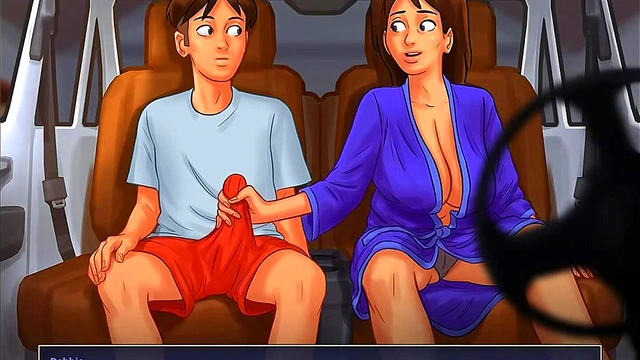 I fuck my stepmom and fill her pussy until it overflows / Summertime Saga