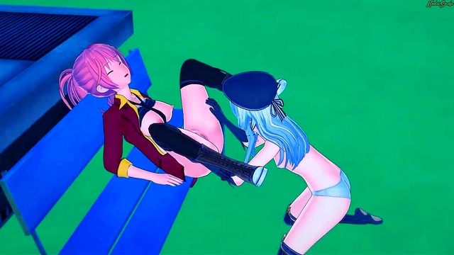 Altina Orion gets her pussy eaten out by classmate Juna Crawford before tribbing - Trails