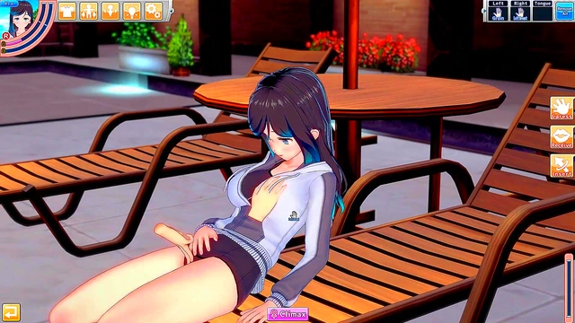 Swim Team Captain Grace Spoils Cock By Her Home Pool Hentai