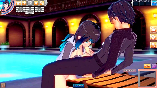 Swim Team Captain Grace Spoils Cock By Her Home Pool Hentai