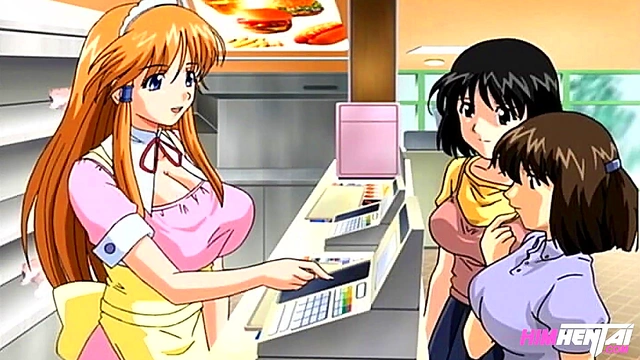 Horny waitress fucks in the bathroom - Hentai uncensored