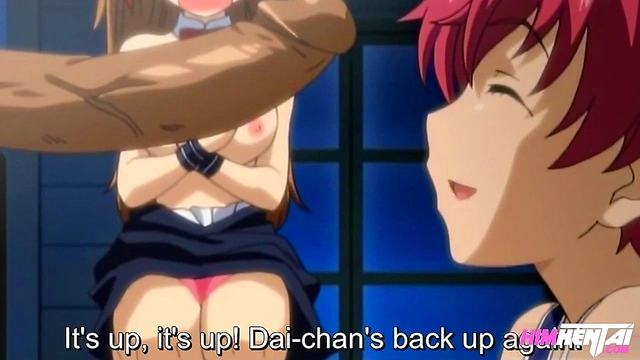 Threesome with my stepbrother and my friend - Uncensored Hentai