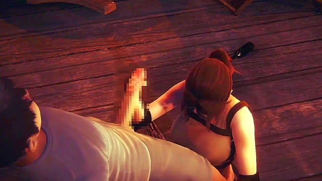 Lara croft cosplay hentai having sex with a man in new animated hentai manga video