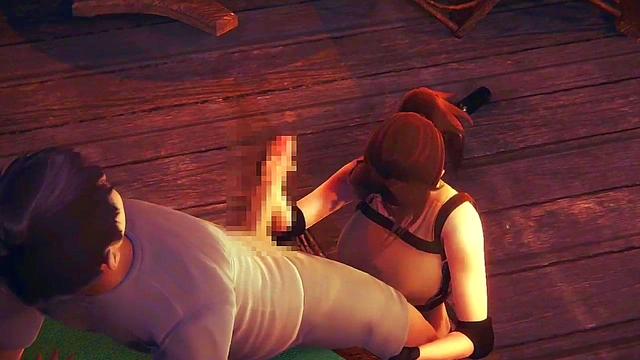 Lara croft cosplay hentai having sex with a man in new animated hentai manga video