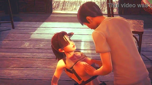 Lara croft cosplay hentai having sex with a man in new animated hentai manga video