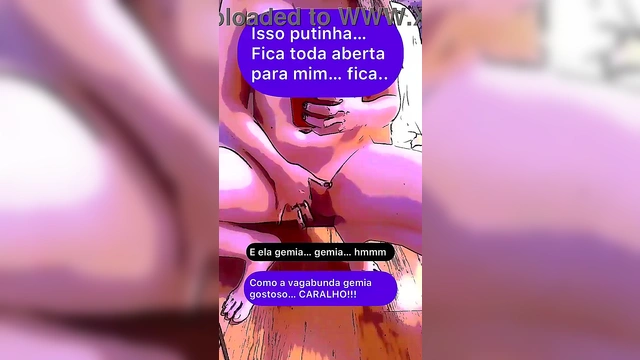 Hot girlfriend with NOISY PUSSY putting finger in wet pussy and cumming - Anime - Hentai