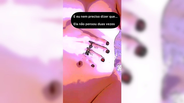 Hot girlfriend with NOISY PUSSY putting finger in wet pussy and cumming - Anime - Hentai