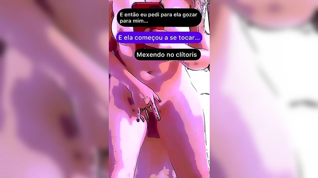 Hot girlfriend with NOISY PUSSY putting finger in wet pussy and cumming - Anime - Hentai