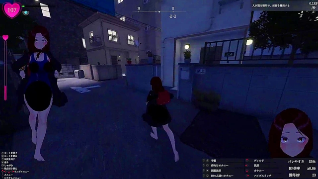 [Play video 009] A futanari with a penis in a swimsuit goes wild at a laundromat in the